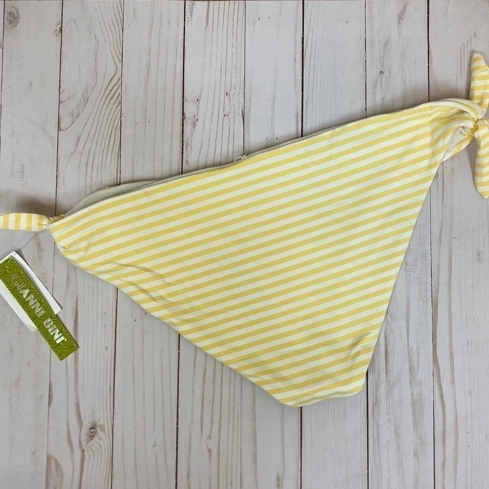 Gianni‎ Bini Tropical Lemons Striped Tie Side Pant